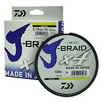 Плетеная леска Daiwa J-Braid x4 Yellow