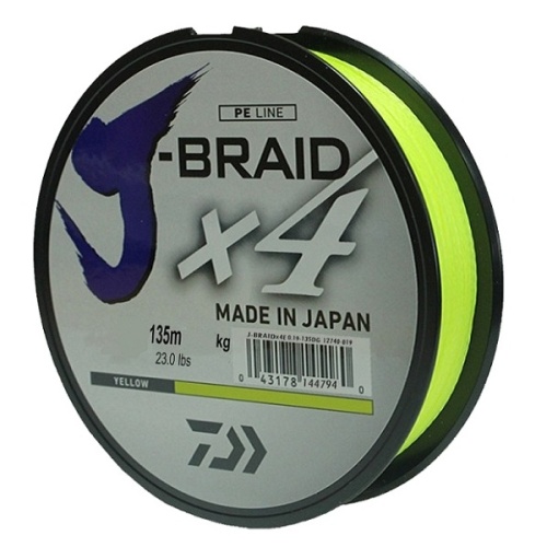 Плетеная леска Daiwa J-Braid x4 Yellow фото 2